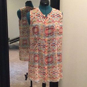 CAbi “One fine day” long sheer blouse